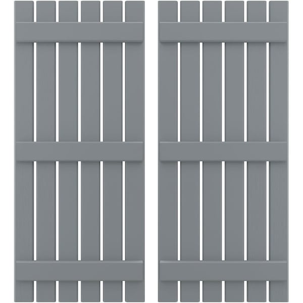 Ekena Millwork Americraft 6-Board, 3 Batten Exterior Real Wood Spaced Board-n-Batten Shutters, ARW401SB623X60CHH, PR ARW401SB623X60CHH - main